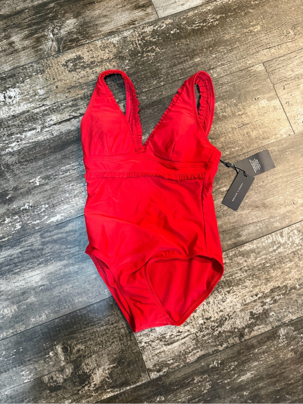 Red One-Piece Swimsuit for Women - Brand:Tommy Hilfiger